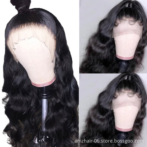Hd Full 360 Lace Frontal Wig Raw Brazilian Virgin Body Wave Human Hair Transparent Lace Front Wig Natural Human Hair Wig Vendor